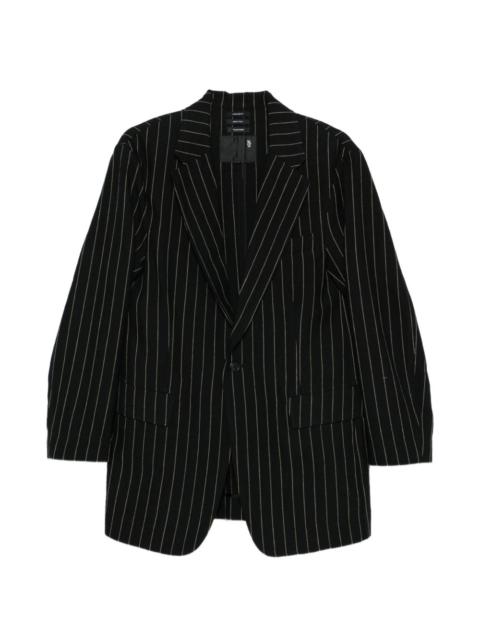 R13 buttoned pinstripe blazer