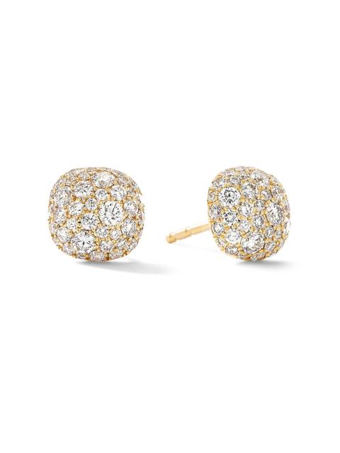DAVID YURMAN Women's Cushion Stud Earrings in 18K Yellow Gold - Diamond