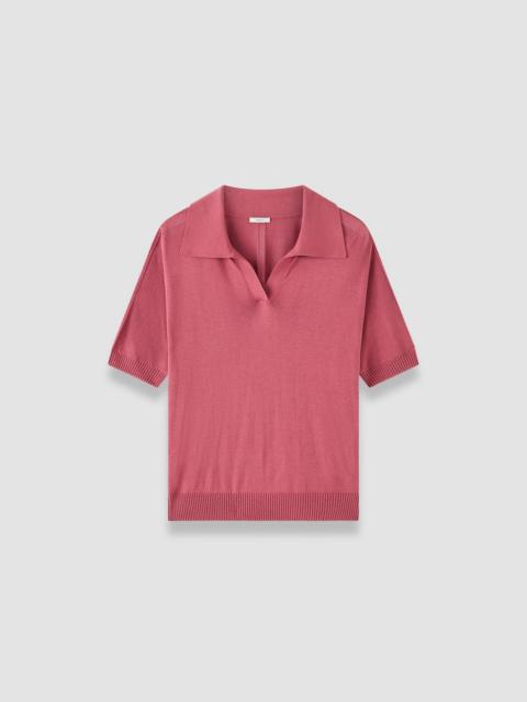 JOSEPH Niata Superfine Silk Polo Top