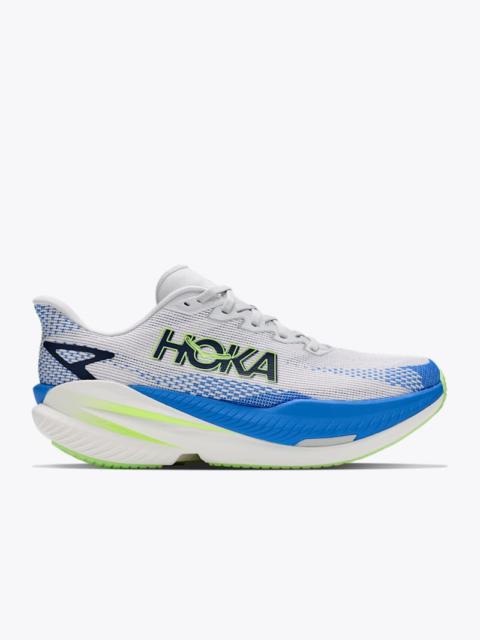 HOKA Men's Mach X 3 Shoes in Cosmic Grey/Virtual Blue