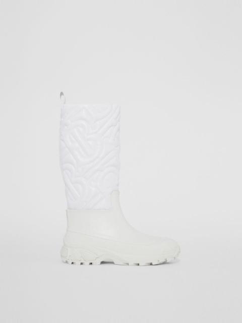 Burberry Quilted Monogram Panel Rain Boots