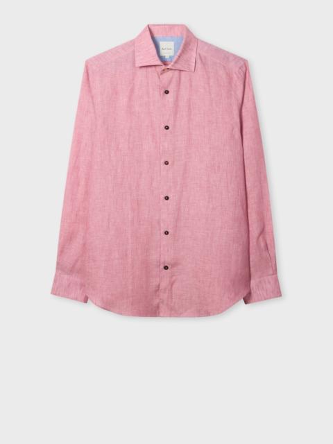 Paul Smith Slim-Fit Pink Linen Shirt