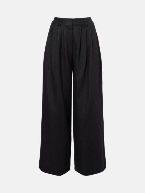 POSSE Parker high-rise linen wide-leg pants