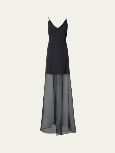 AKRIS Silk Panama Overlayer Gown