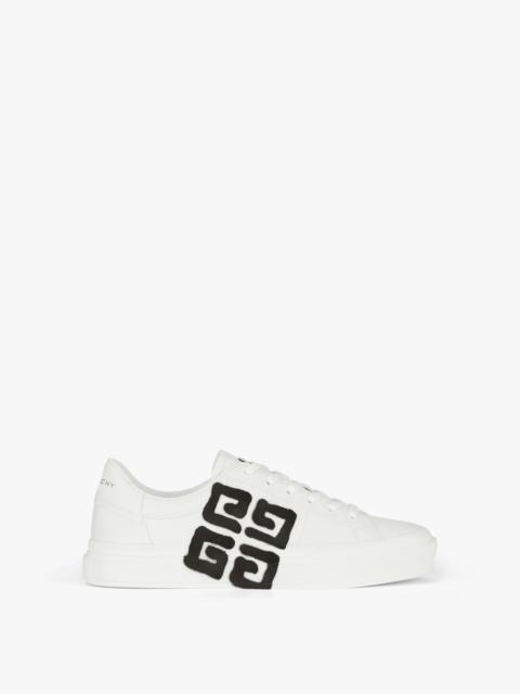 Givenchy CITY SPORT SNEAKERS IN LEATHER WITH TAG EFFECT 4G PRINT