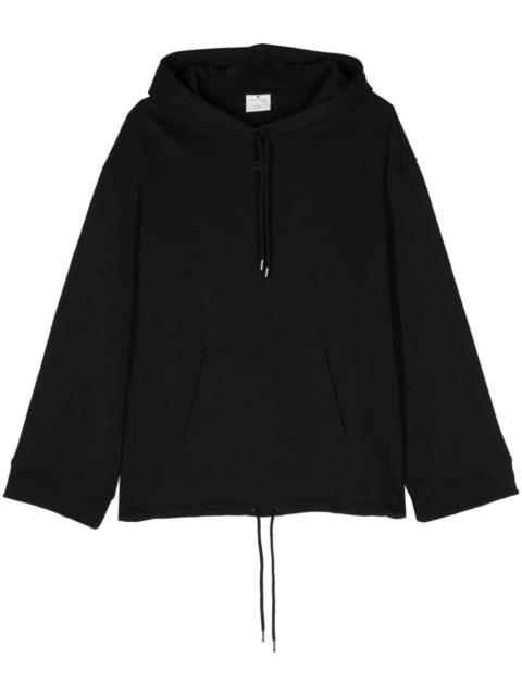 courrèges logo-patch cotton hoodie