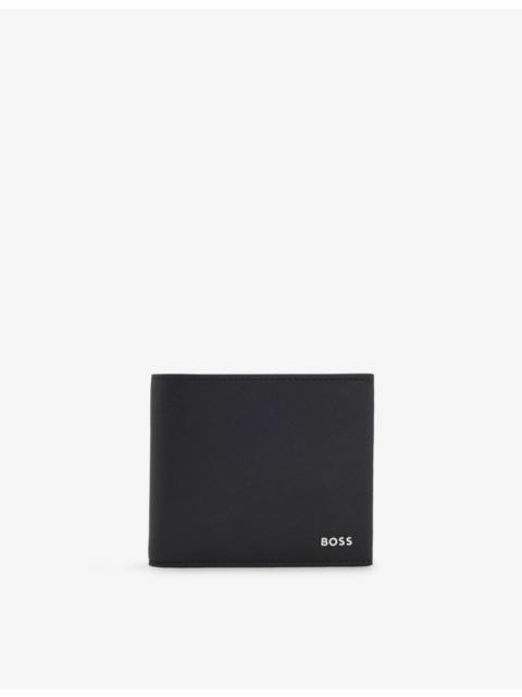 BOSS Logo-Plaque Leather Wallet