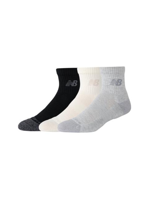 New Balance Unisex Active Quarter Socks 3 Pack