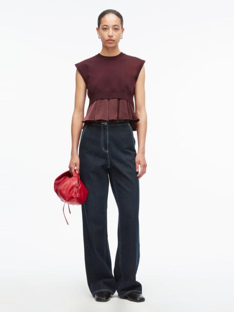 3.1 Phillip Lim Fine-gauge Merino Flounce Hem Tank