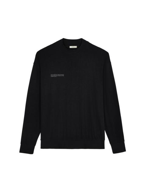 PANGAIA Men's Seaweed Lyocell Fine Knit Top - Black
