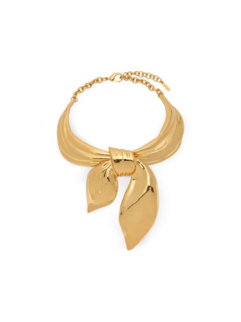 Moschino bow-detail cable-link necklace