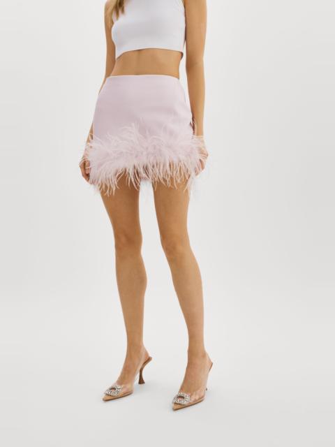 LAMARQUE MAGNOLIA | Feather Trim Mini Skirt