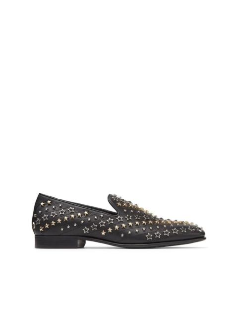 JIMMY CHOO Thame star-studded leather loafers