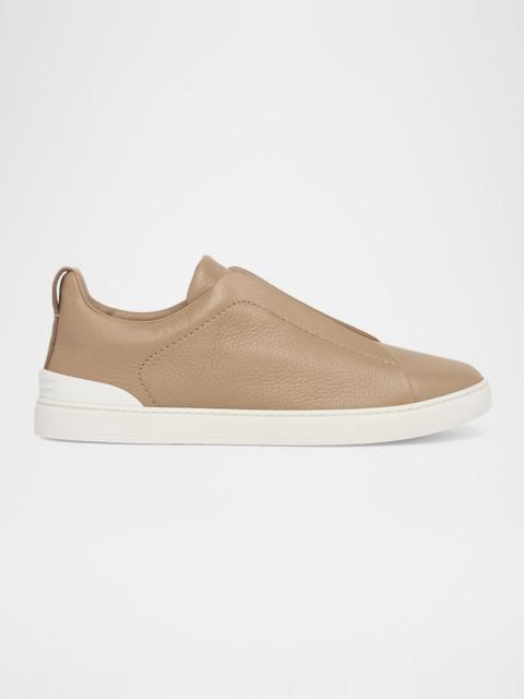 ZEGNA Men's Deerskin Triple Stitch Sneakers