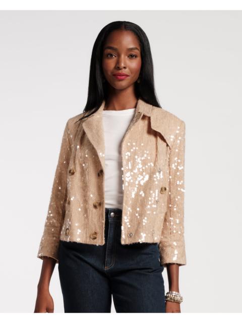 FRANCES VALENTINE Sequin Moto Jacket