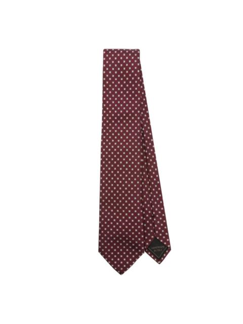 geometric-jacquard tie