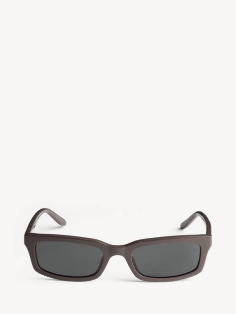 BALENCIAGA Daily Rectangle Sunglasses in Taupe