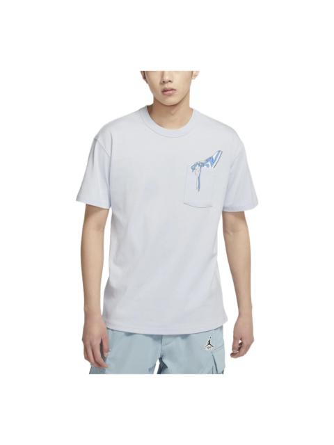 Air Jordan Sneaker Casual Sports Breathable Solid Color Short Sleeve Blue DV9724-085