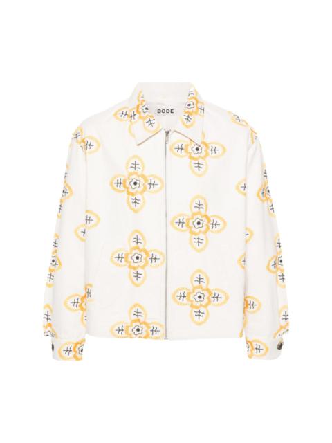 Buttercup floral-embroidered jacket