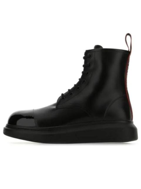 Alexander McQueen Alexander McQueen Patent Leather Platform Boots 'Black' 663528WHX5R1324