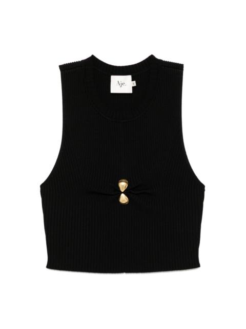Aje. focal knit top
