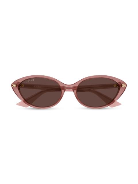 GUCCI Women's Light Acetate 54MM Cat-Eye Sunglasses - Pink