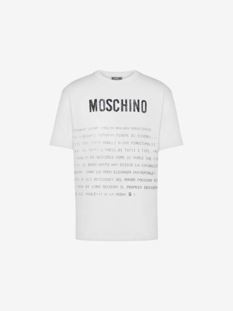 Moschino T-SHIRT MESSAGE PRINT