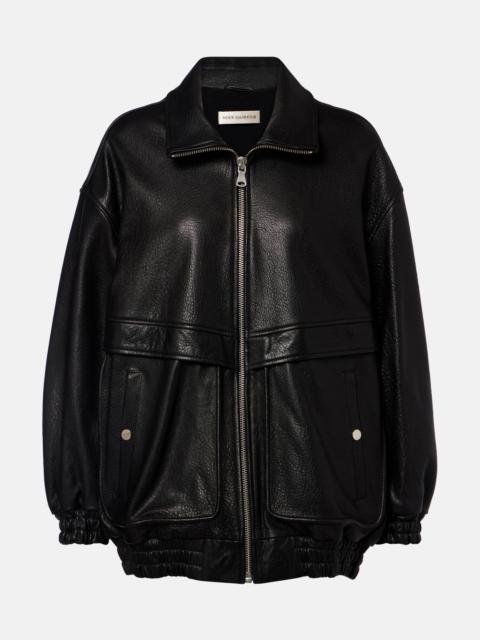 NOUR HAMMOUR Beck leather bomber jacket
