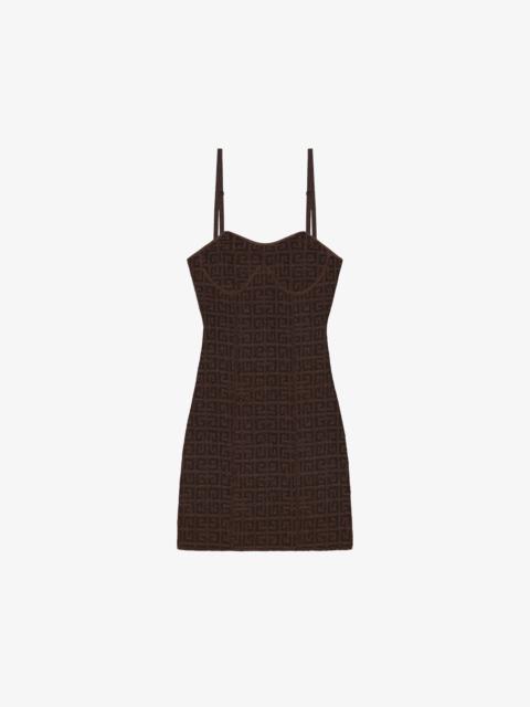 Givenchy STRAPS DRESS IN 4G JACQUARD WITH CORSET DETAIL