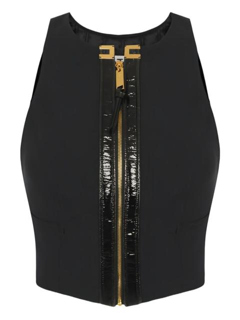 ELISABETTA FRANCHI cropped zip-up top