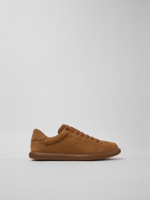 CAMPER Pelotas Soller Brown Nubuck Sneakers for Women.