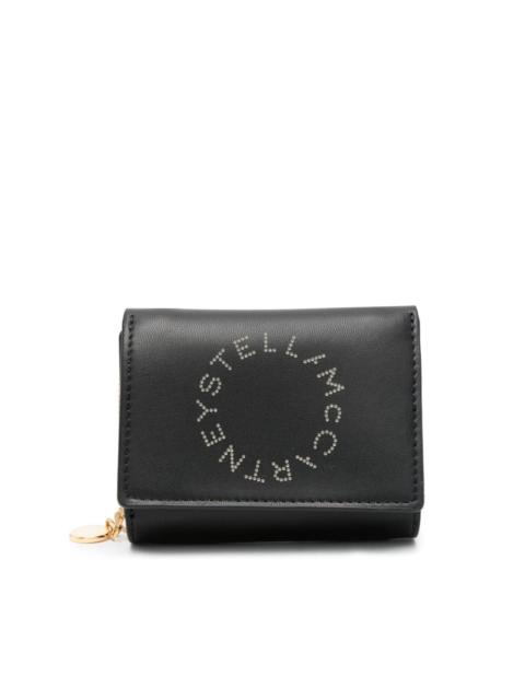Stella McCartney logo-appliquÃ© tri-fold wallet