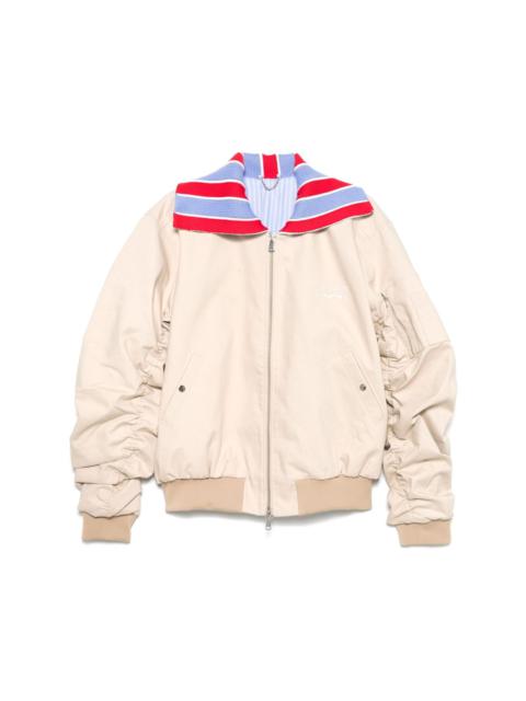 CHARLES JEFFREY LOVERBOY contrasting-collar bomber jacket