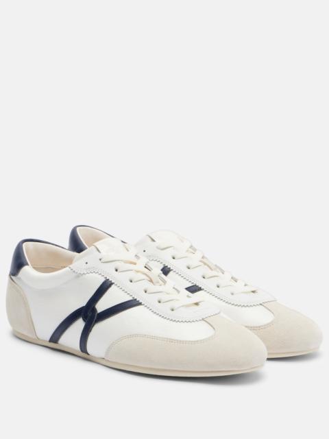 VERONICA BEARD Leather-trimmed canvas sneakers