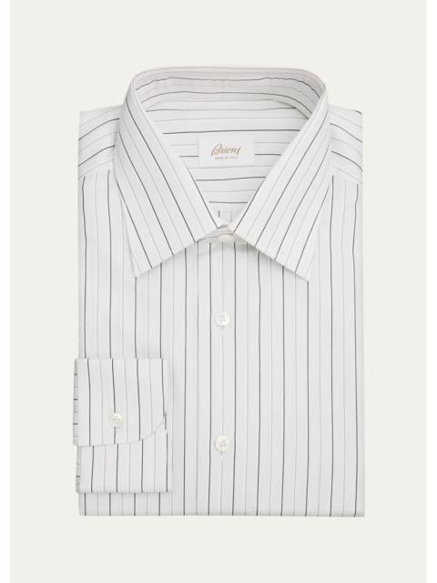 Brioni Men's Striped Cotton Dress Shirt