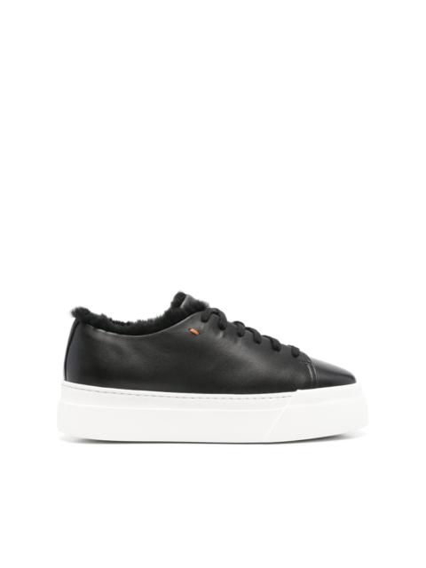 Santoni leather sneakers