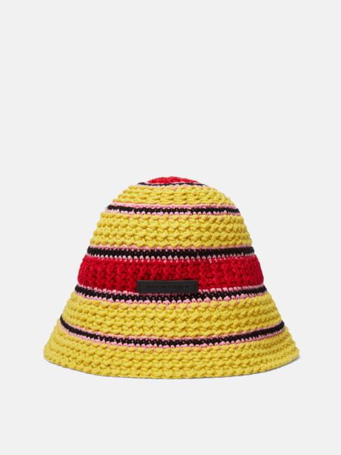 Logo Cotton Crochet Bucket Hat