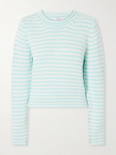 LA LIGNE Mini Marina cropped striped cotton sweater Multi