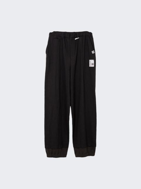 Maison MIHARAYASUHIRO Mix Layered Wool Pants Black