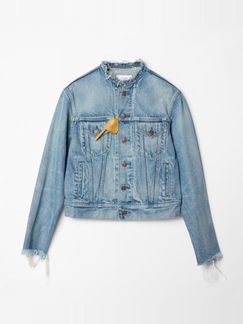 CELINE COLLARLESS DENIM JACKET