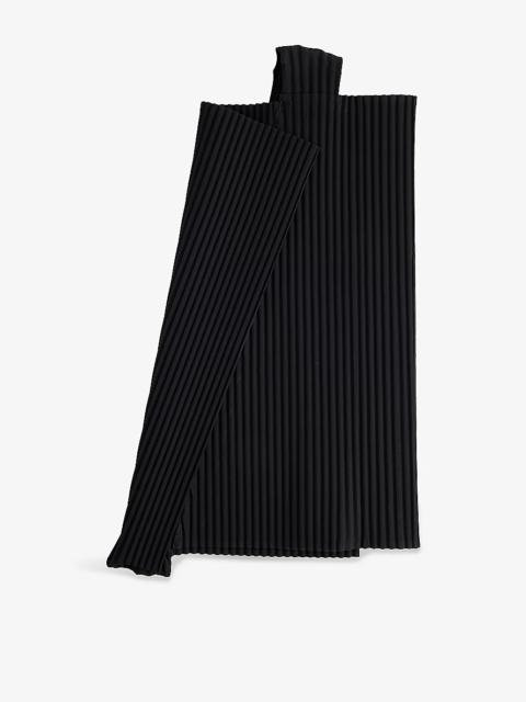 ISSEY MIYAKE Overlap Plisse Knitted Tote Bag