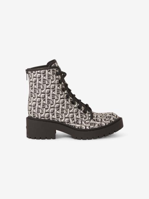 KENZO Pike lace-up jacquard boots