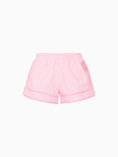LoveShackFancy Lavey Gingham Windbreaker Shorts