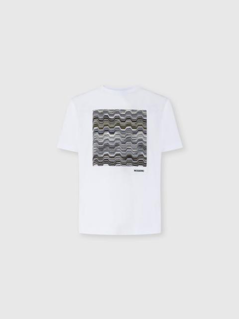 Missoni Crew-neck cotton t-shirt with snake pattern detailing