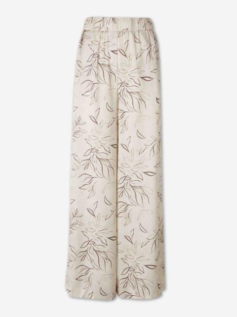 PESERICO PRINTED WIDE LEG TROUSERS