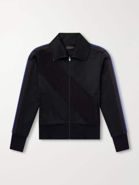 WALES BONNER Form Logo-Embroidered Striped Jersey Jacket