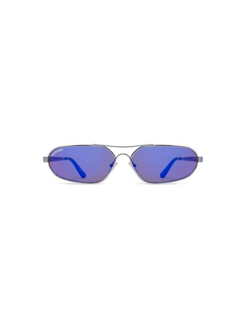 BALENCIAGA Stretch Oval Sunglasses in Blue