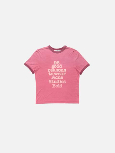 Acne Studios Graphic t-shirt - Pink/burgundy
