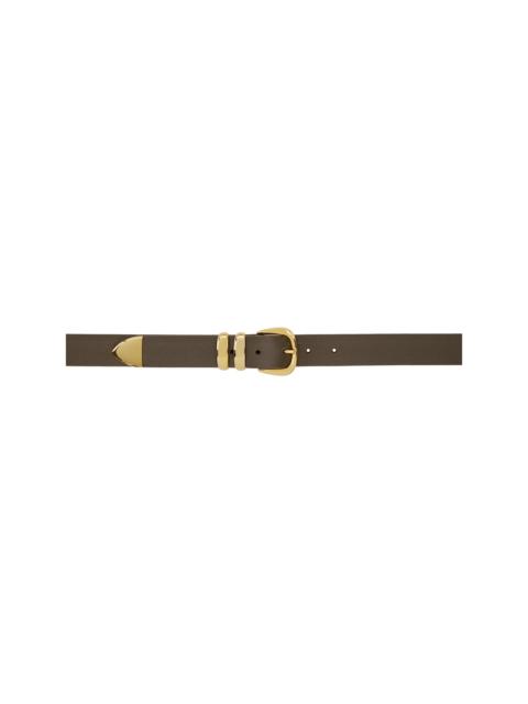 Anderson's Taupe Grained Calfskin Belt