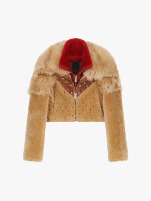 Givenchy JACKET IN SHEEP LINING WITH METALLIC DETAILS